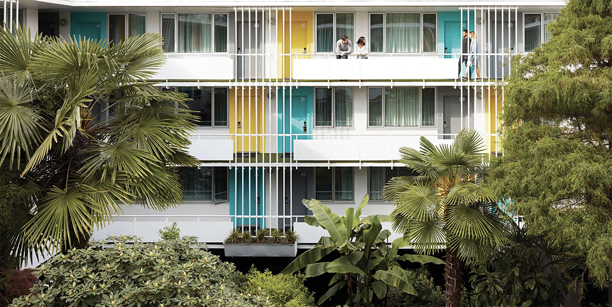 Colorful mid-century modern beach house in Vancouver, BC