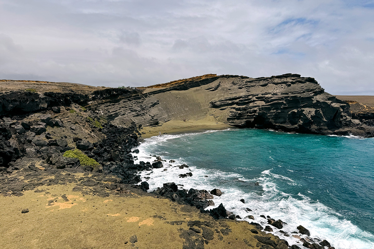 Green Sand Beach, a must visit on any Big Island Hawaii Itinerary