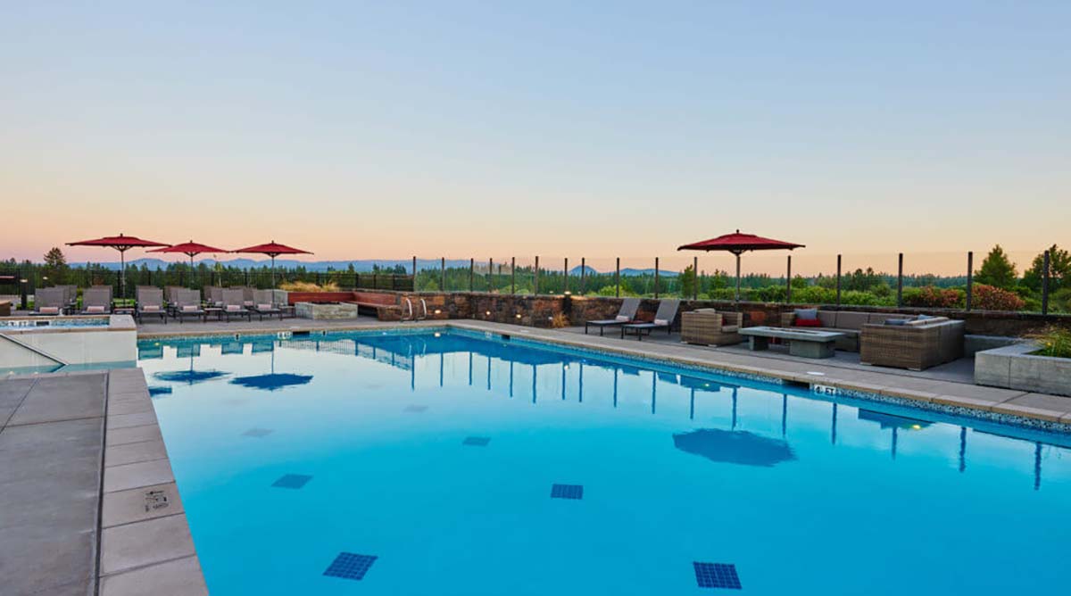 Pool at Tetherow Resort Pool at Tetherow Resort, where to stay in Bend Oregon