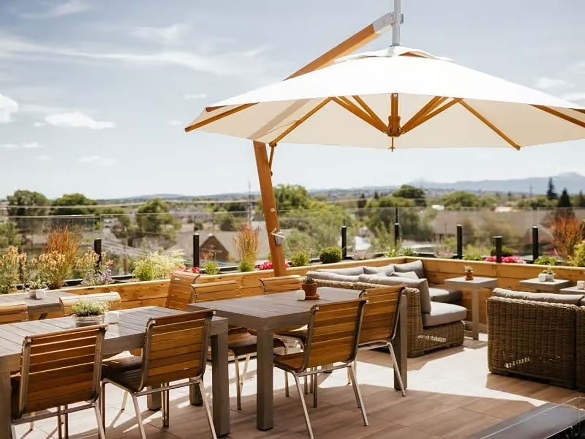 SCP Redmond Hotel in Oregon rooftop bar at SCP Redmond Hotel in Oregon