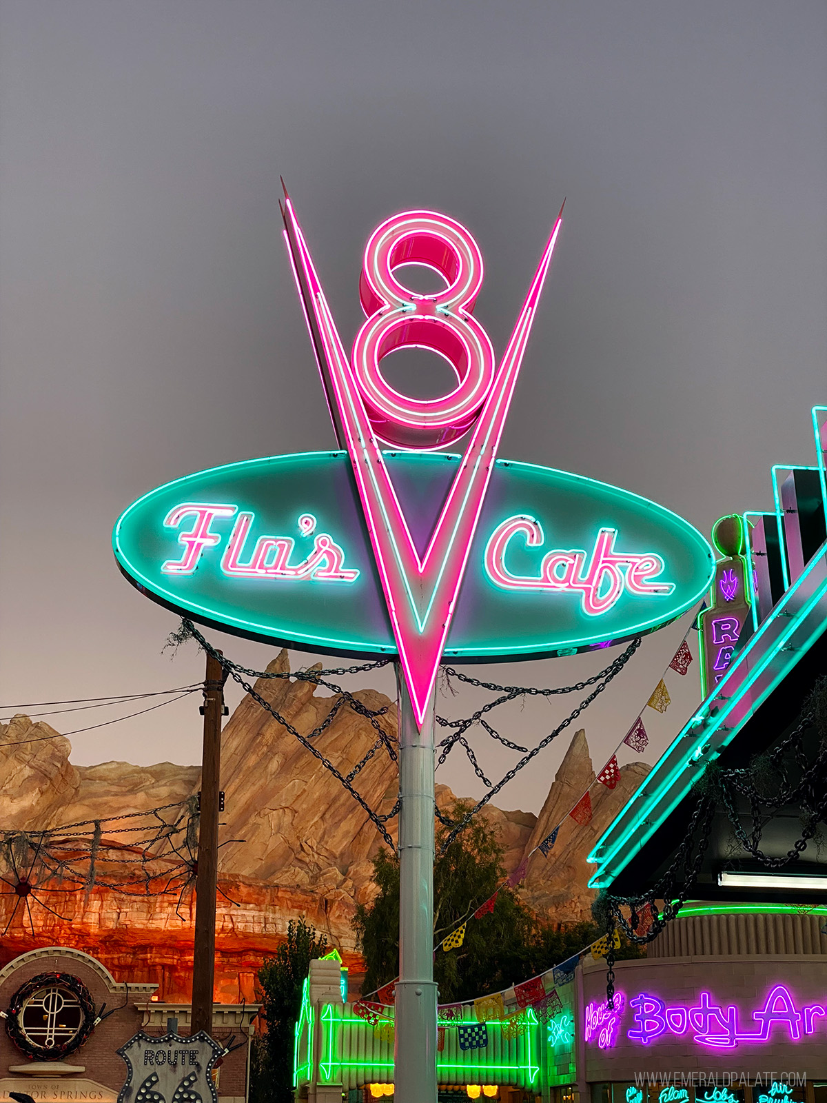 Cars world at California Adventure, one of the most Instagrammable places in Los Angeles