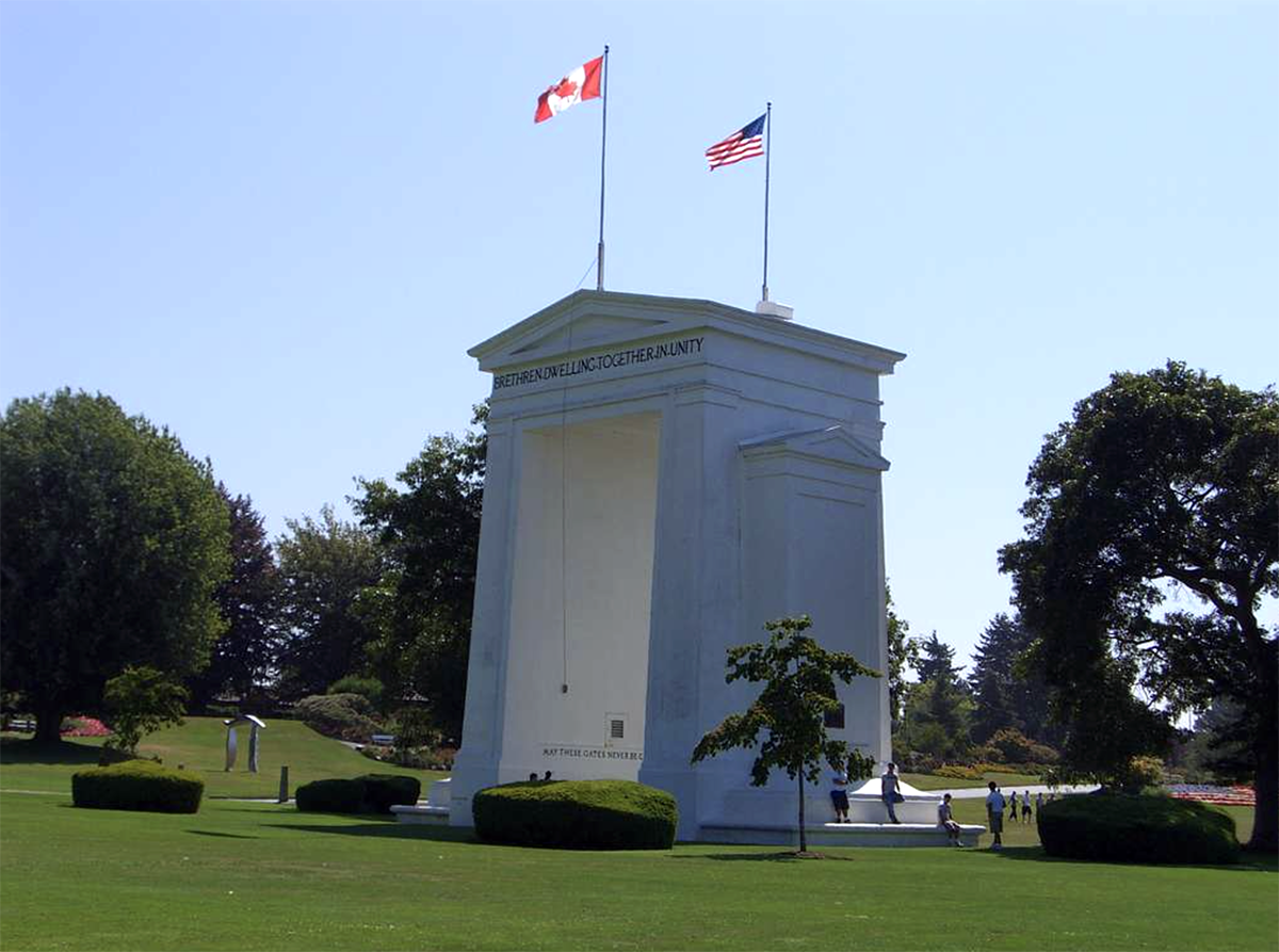Peace Arch Park, one of the top attractions in Blaine, Washington